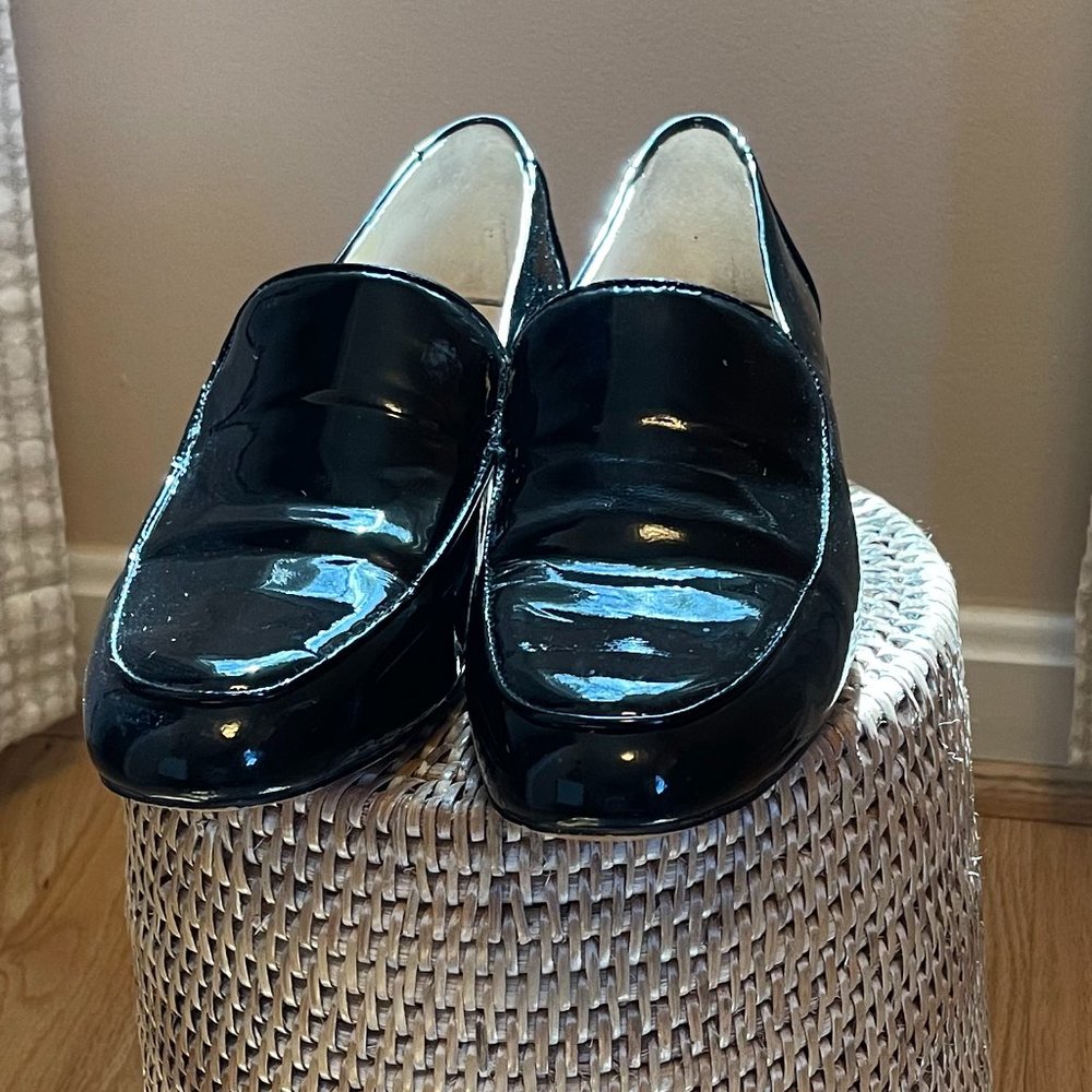 Louise et Cie Patent Loafers, Black, Size 7